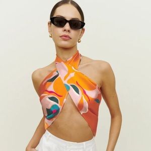 Reformation silk scarf